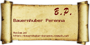 Bauernhuber Perenna névjegykártya